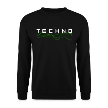 Techno - Sweat-shirt Unisexe - noir - Devant - Alina (178cm) & Michal (187cm)