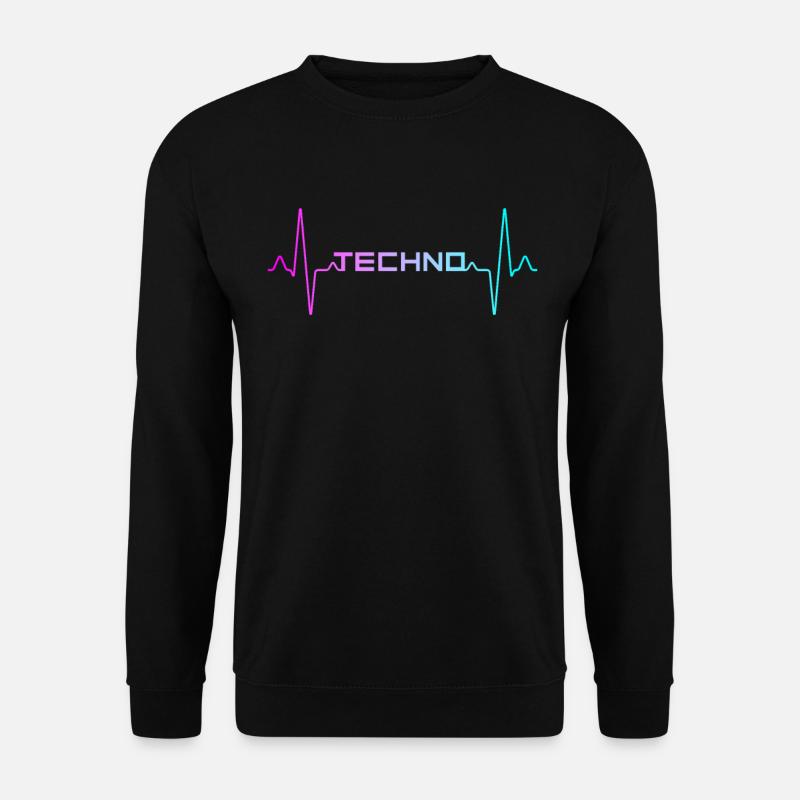 Techno Herzschlag - Unisex Pullover - Schwarz
