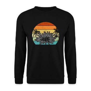 Retro Sea Urchin Sunset Sea Urchin Lovers - Unisex Sweatshirt - black - Front - Alina (178cm) & Michal (187cm)