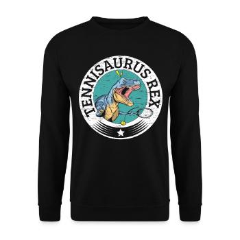 Tennisaurus Rex Paléontologue Amateurs de dinosaures - Sweat-shirt Unisexe - noir - Devant - Alina (178cm) & Michal (187cm)
