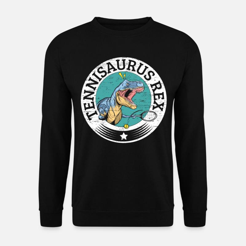 Tennisaurus Rex Paleontologist Dinosaur Lovers - Unisex Sweatshirt - black