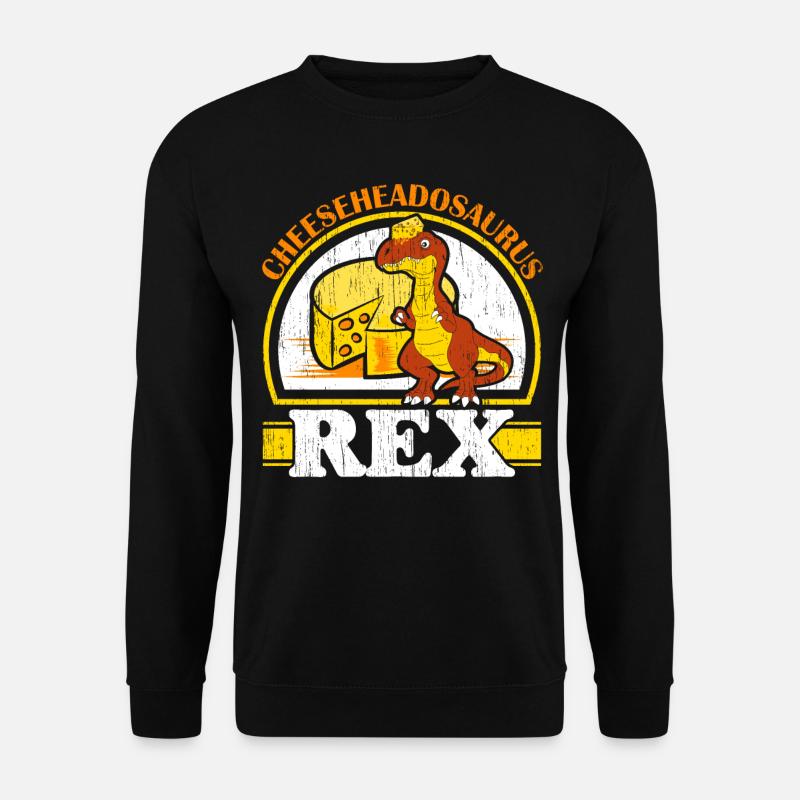 Cheeseheadosaurus Rex Paleontologist Dinosaur Din - Unisex Sweatshirt - black