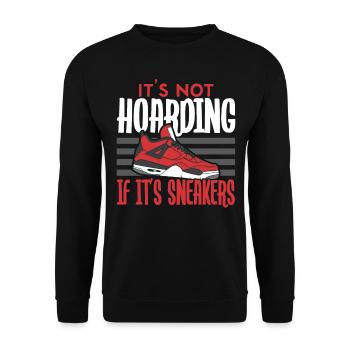 It's not hoarding if it's sneakers Schuhsam - Unisex Sweatshirt - black - Front - Alina (178cm) & Michal (187cm)