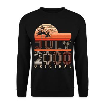 Month of birth July 2000 - Unisex Sweatshirt - black - Front - Alina (178cm) & Michal (187cm)