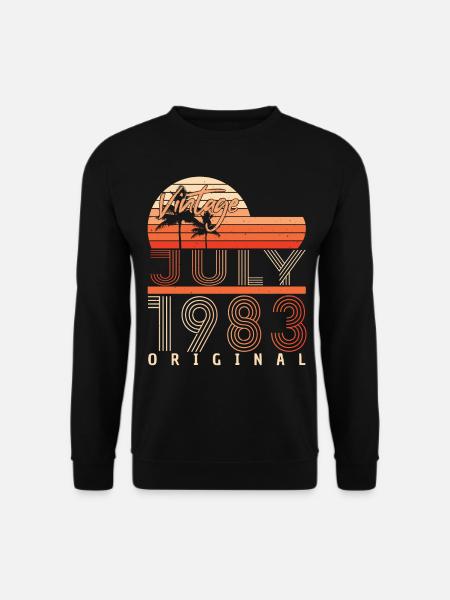 1983 Rétro en juillet - Sweat-shirt Unisexe - noir
