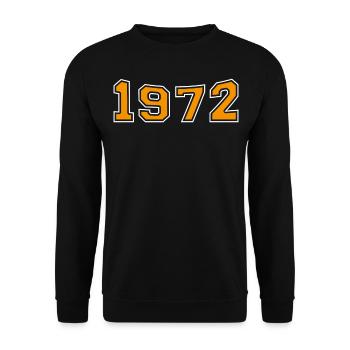 1972 Year Oranges Design - Unisex Sweatshirt - black - Front - Alina (178cm) & Michal (187cm)