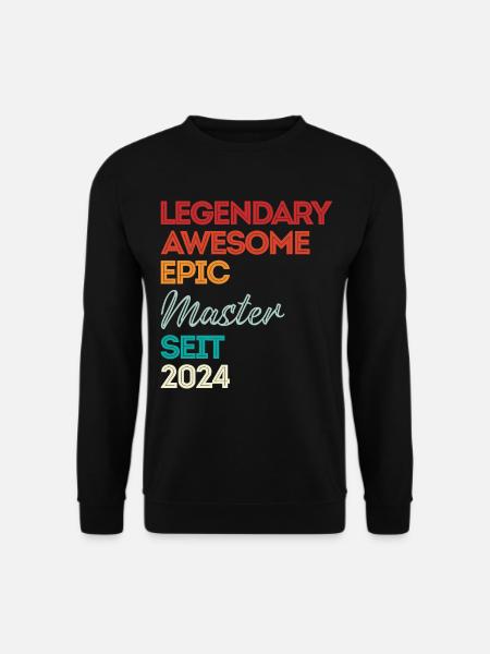Master 2024 Abschluss Geschenk Studium Absolvent - Unisex Pullover - Schwarz