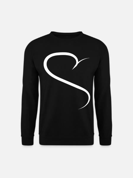 Half Heart White Design - Unisex Sweatshirt - black