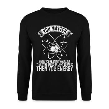 Vintage You Matter Until You Multiply - Unisex Sweatshirt - black - Front - Alina (178cm) & Michal (187cm)