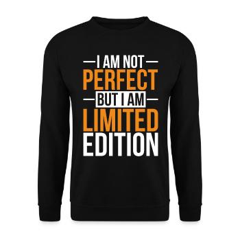 I Am Not Perfect But I Am Limited Edition - Unisex Sweatshirt - black - Front - Alina (178cm) & Michal (187cm)