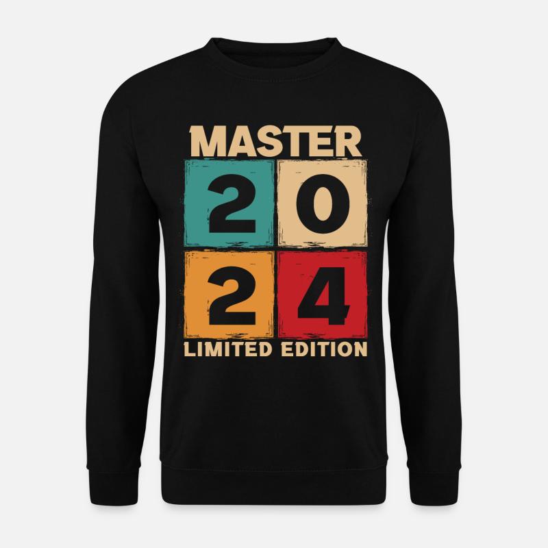 Master 2024 Abschluss Geschenk Studium Absolvent - Unisex Pullover - Schwarz