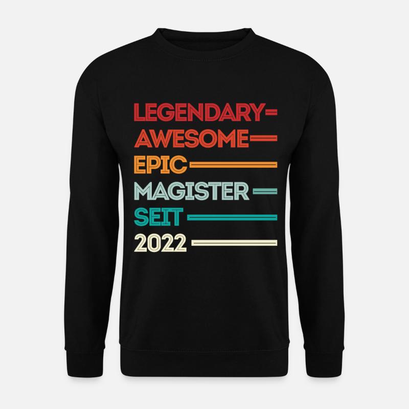Magister 2022 Spruch Magisterabschluss - Unisex Pullover - Schwarz