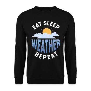 Meteorologist Weather Forecast - Unisex Sweatshirt - black - Front - Alina (178cm) & Michal (187cm)