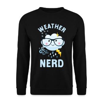 Meteorologist Weather Forecast - Unisex Sweatshirt - black - Front - Alina (178cm) & Michal (187cm)