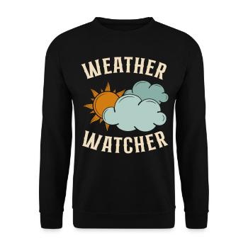 Meteorologist Weather Forecast - Unisex Sweatshirt - black - Front - Alina (178cm) & Michal (187cm)