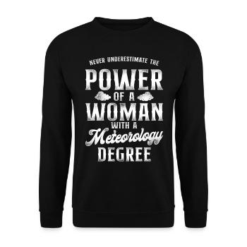 Météorologue Prévisions météorologiques - Sweat-shirt Unisexe - noir - Devant - Alina (178cm) & Michal (187cm)