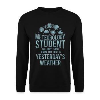 Météorologue Prévisions météorologiques - Sweat-shirt Unisexe - noir - Devant - Alina (178cm) & Michal (187cm)