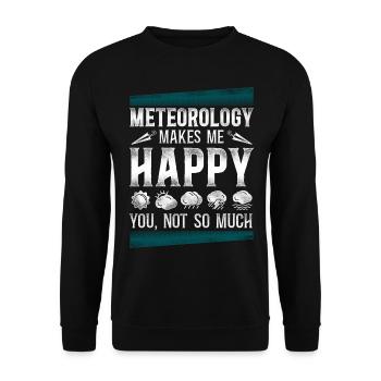 Météorologue Prévisions météorologiques - Sweat-shirt Unisexe - noir - Devant - Alina (178cm) & Michal (187cm)