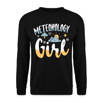 Meteorologist Weather Forecast - Unisex Sweatshirt - black - Front - Alina (178cm) & Michal (187cm)