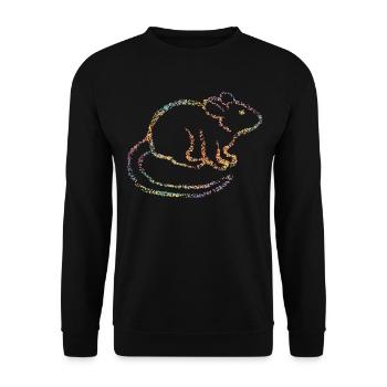 Rat Domestic rat Wandering rat Rat breeder - Unisex Sweatshirt - black - Front - Alina (178cm) & Michal (187cm)