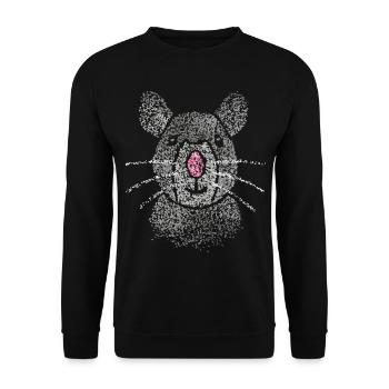 Ratte Rattenzüchter Rattenliebhaber Kostümersatz - Unisex Pullover - Schwarz - Vorne - Alina (178cm) & Michal (187cm)