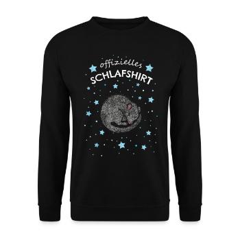 Offizielles Schlafshirt Ratte Rattenbesitzer - Unisex Pullover - Schwarz - Vorne - Alina (178cm) & Michal (187cm)