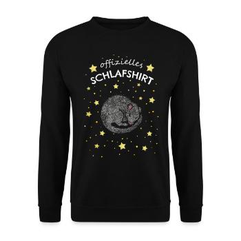 Offizielles Schlafshirt Ratte Ratten Kuschelshirt - Unisex Pullover - Schwarz - Vorne - Alina (178cm) & Michal (187cm)