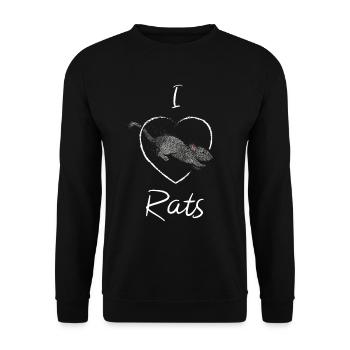 Rat Rat Owners Rat Lovers Rodents - Unisex Sweatshirt - black - Front - Alina (178cm) & Michal (187cm)