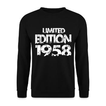 Limited Edition 1958 - Unisex Pullover - Schwarz - Vorne - Alina (178cm) & Michal (187cm)