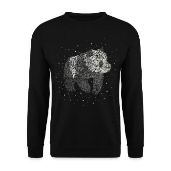 Panda Panda Bear Pandas Panda Bears Zoo Animal Gift - Unisex Sweatshirt - black - Front - Alina (178cm) & Michal (187cm)