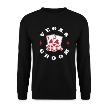 Las Vegas Groom Squad Vegas Mariage - Sweat-shirt Unisexe - noir - Devant - Alina (178cm) & Michal (187cm)