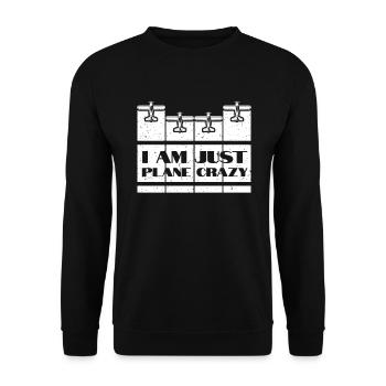 Je suis juste un avion fou Aiplane Aviation - Sweat-shirt Unisexe - noir - Devant - Alina (178cm) & Michal (187cm)
