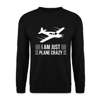 Je suis juste un avion fou Aiplane Aviation - Sweat-shirt Unisexe - noir - Devant - Alina (178cm) & Michal (187cm)
