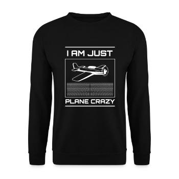 Je suis juste un avion fou Aiplane Aviation - Sweat-shirt Unisexe - noir - Devant - Alina (178cm) & Michal (187cm)