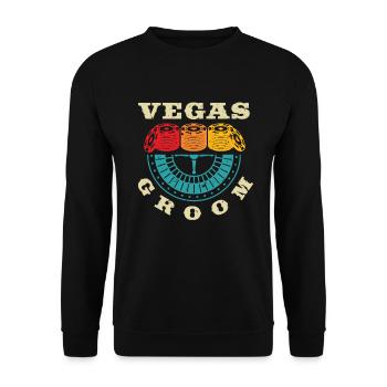 Las Vegas Groom Squad Vegas Mariage - Sweat-shirt Unisexe - noir - Devant - Alina (178cm) & Michal (187cm)