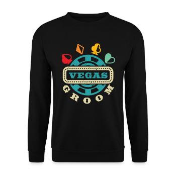 Las Vegas Groom Squad Vegas Mariage - Sweat-shirt Unisexe - noir - Devant - Alina (178cm) & Michal (187cm)