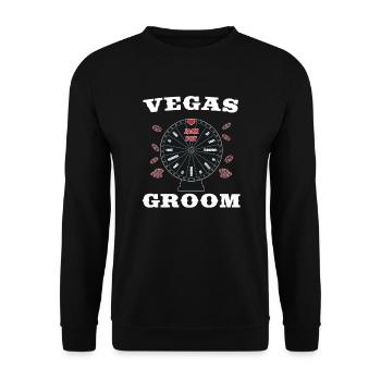 Las Vegas Groom Squad Vegas Wedding - Unisex Sweatshirt - black - Front - Alina (178cm) & Michal (187cm)