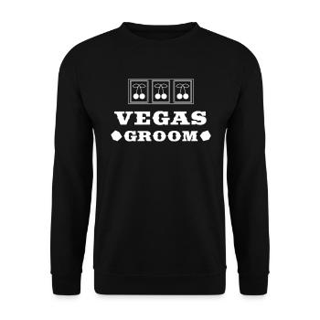 Las Vegas Groom Squad Vegas Wedding - Unisex Sweatshirt - black - Front - Alina (178cm) & Michal (187cm)