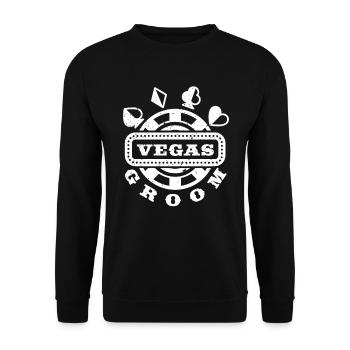Las Vegas Groom Squad Vegas Mariage - Sweat-shirt Unisexe - noir - Devant - Alina (178cm) & Michal (187cm)