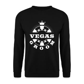 Las Vegas Groom Squad Vegas Wedding - Unisex Sweatshirt - black - Front - Alina (178cm) & Michal (187cm)