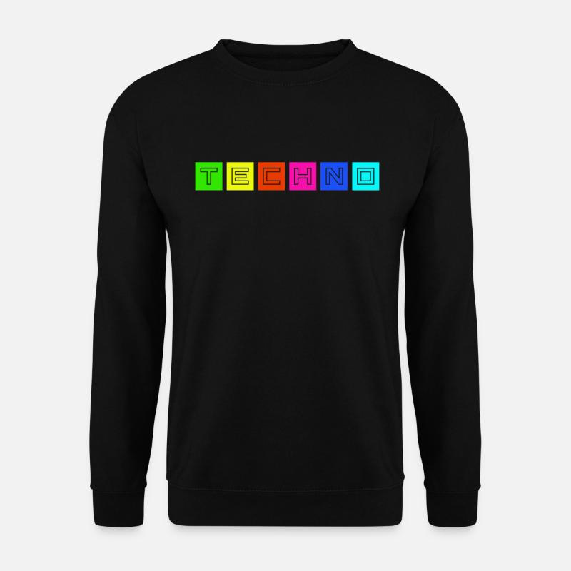 Techno - Unisex Pullover - Schwarz