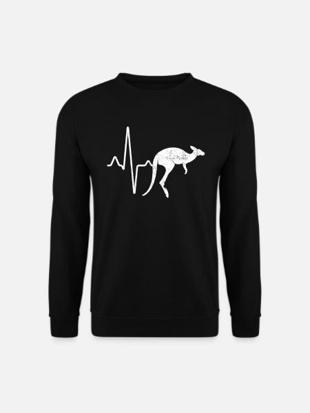 Kangourou Heartbeat - Sweat-shirt Unisexe - noir