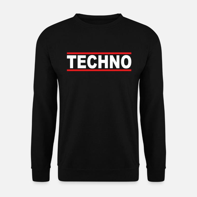 Techno - Unisex Pullover - Schwarz