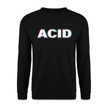 Techno Acid - Unisex Sweatshirt - black - Front - Alina (178cm) & Michal (187cm)