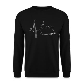 Battement de cœur de la souris - Sweat-shirt Unisexe - noir - Devant - Alina (178cm) & Michal (187cm)