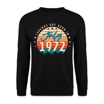 Félicitations pour l’âge de 50 juillet 1972 - Sweat-shirt Unisexe - noir - Devant - Alina (178cm) & Michal (187cm)