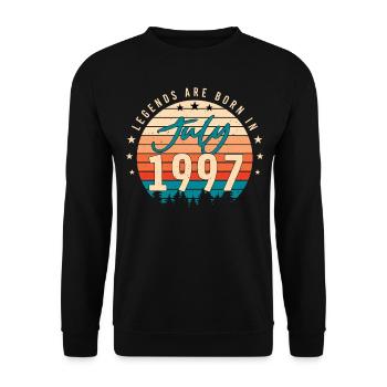 Mois de naissance Juillet 1997 - Sweat-shirt Unisexe - noir - Devant - Alina (178cm) & Michal (187cm)