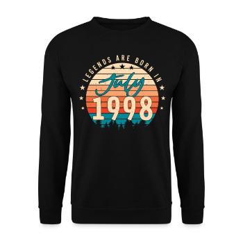 Mois de naissance Juillet 1998 - Sweat-shirt Unisexe - noir - Devant - Alina (178cm) & Michal (187cm)