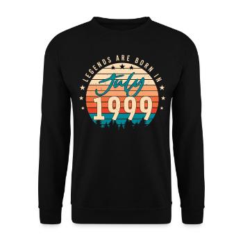 Baujahr 1999 Im Juli - Unisex Pullover - Schwarz - Vorne - Alina (178cm) & Michal (187cm)