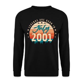 Year of construction 2001 in July - Unisex Sweatshirt - black - Front - Alina (178cm) & Michal (187cm)